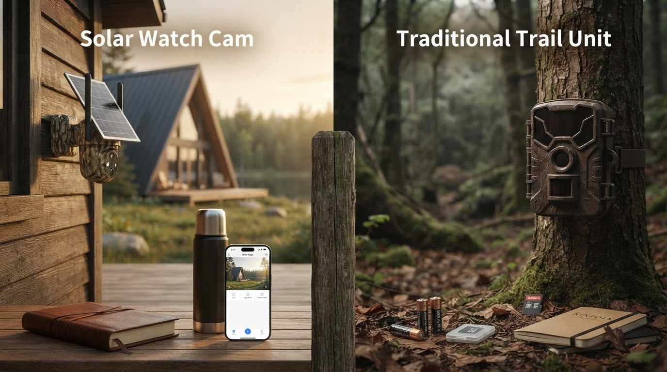 Solar Watch Cam Versus Traditional Trail Units