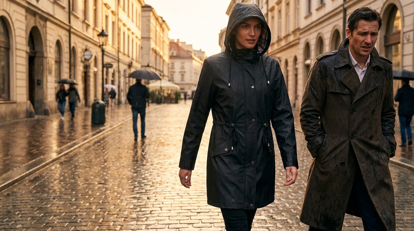 Is a Waterproof Hooded Trench Coat Effective for Rain?