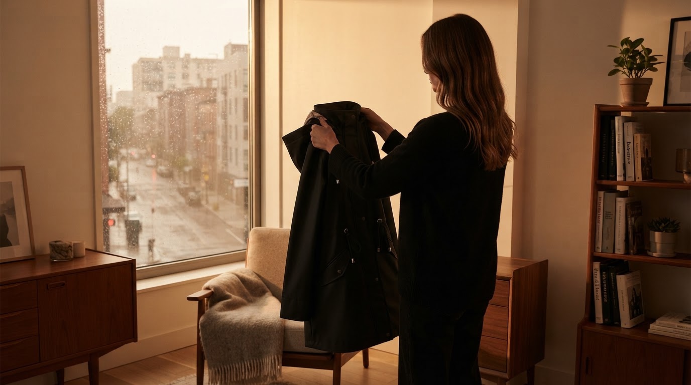 Is a minimalist Waterproof Hooded Trench Coat effective?
