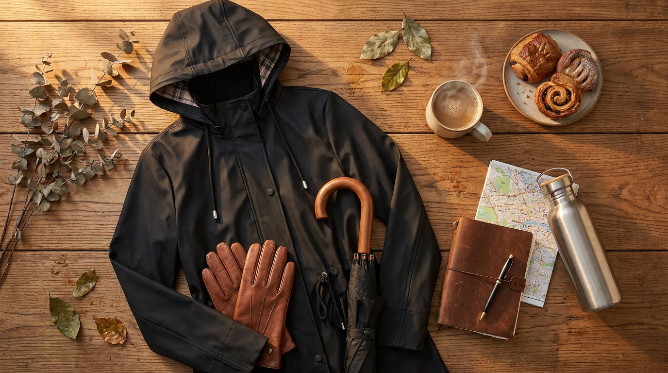 Minimalist Waterproof Hooded Trench Coat Selection