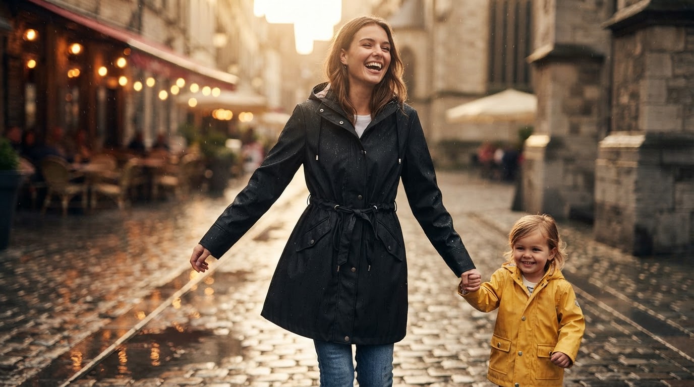 How to Style a Waterproof Hooded Trench Coat With a Belt?