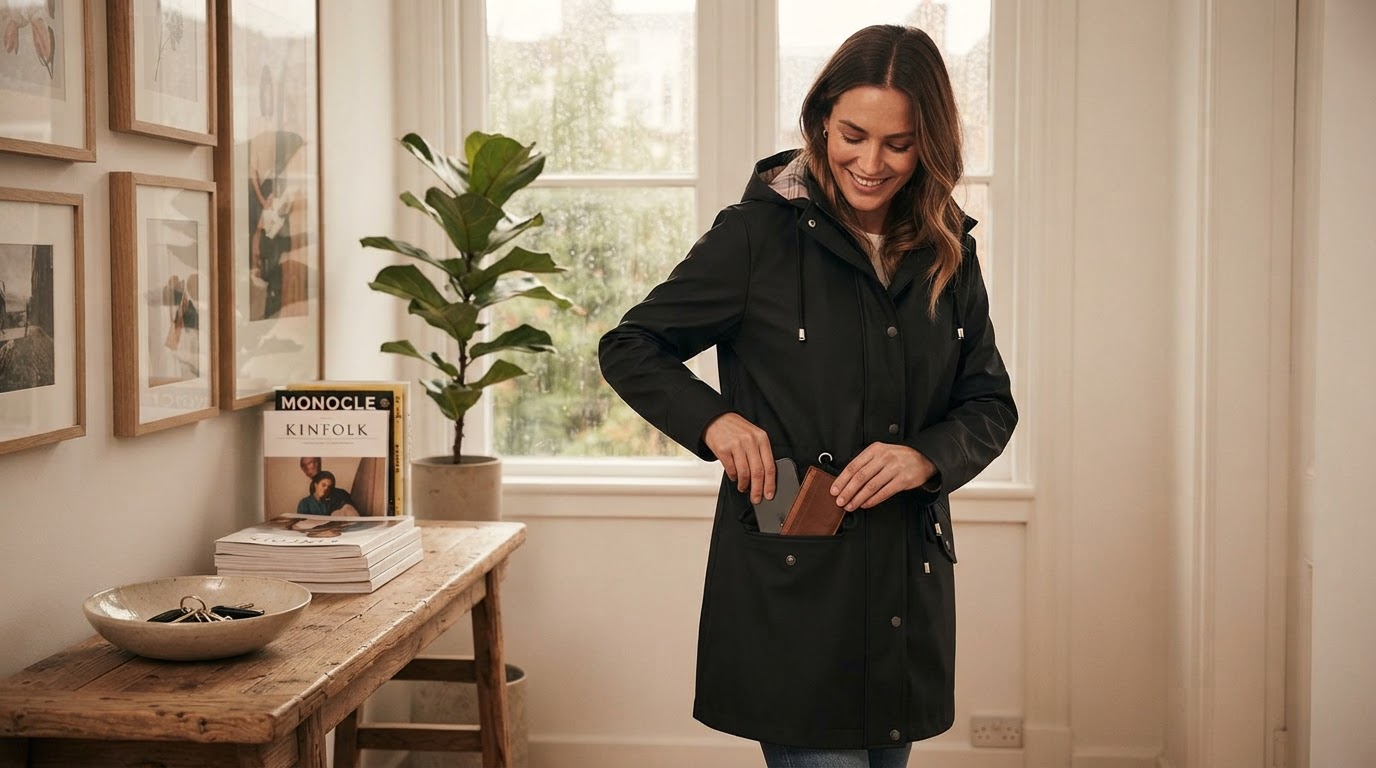 Does the Waterproof Hooded Trench Coat Have Deep Pockets?
