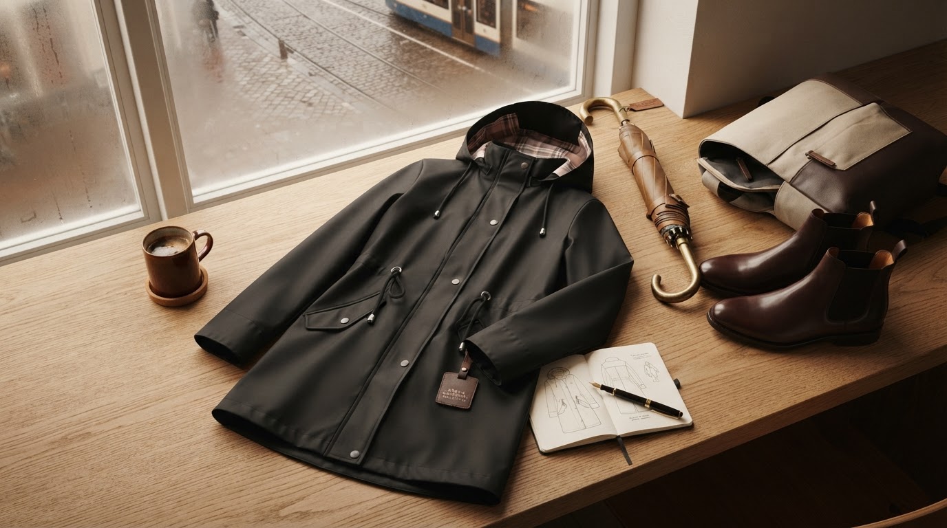 Waterproof Hooded Trench Coat for Urban Commuting