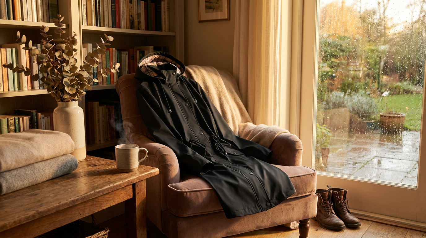 Is a women's hooded raincoat trench style actually dry?