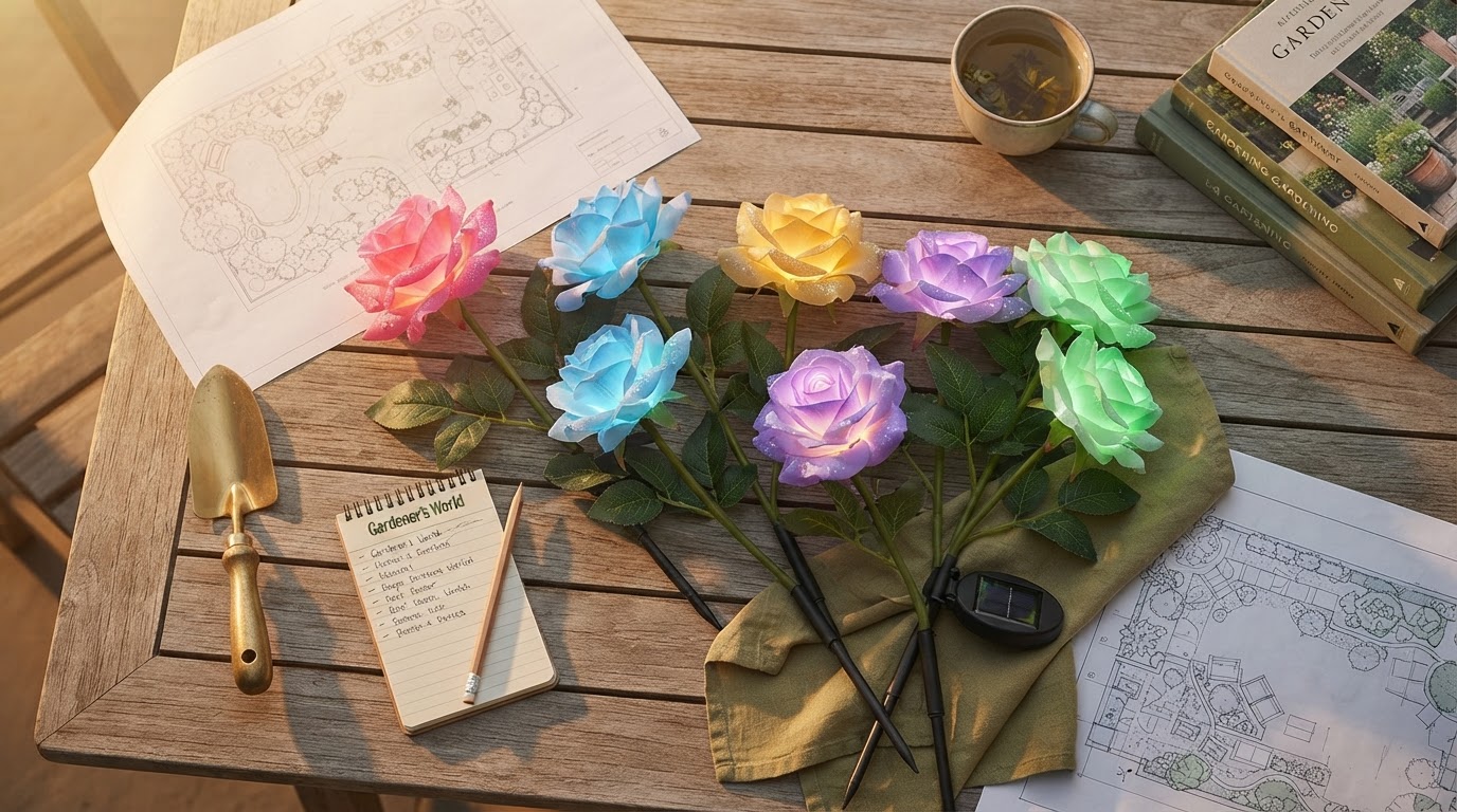 Selecting Color Changing Solar Rose Lights for Gardens
