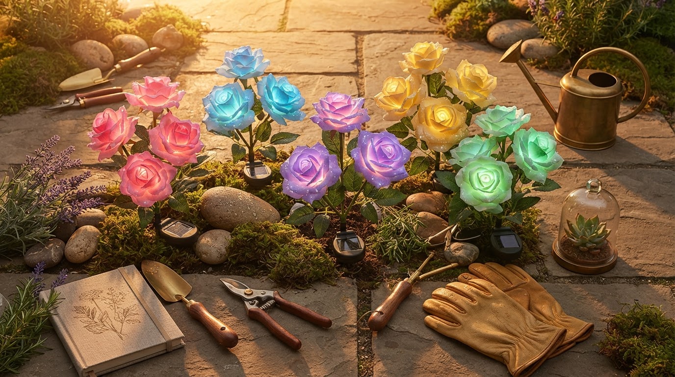 Enhancing Landscapes With Solar Rose Lights