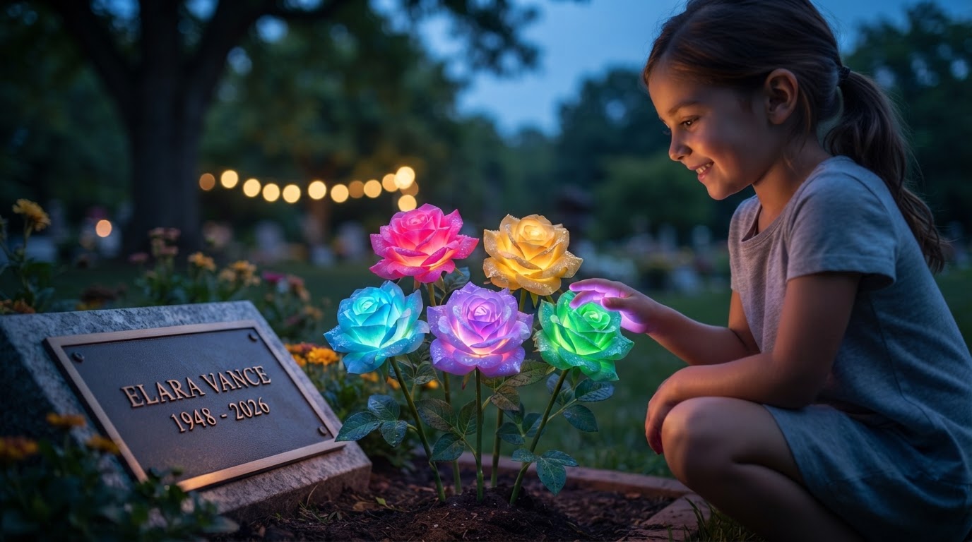 Solar Rose Lights for Cemetery Memorial Management