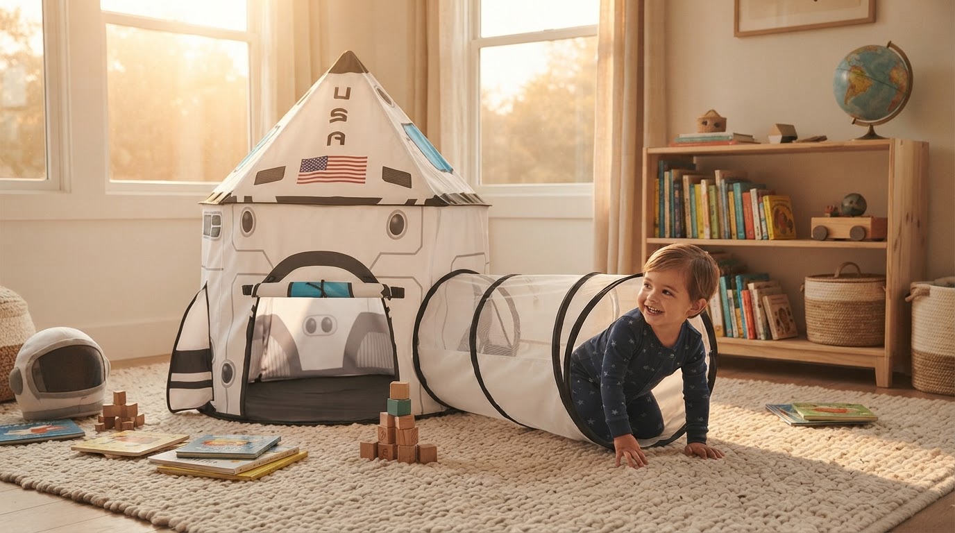 What is the best toddler rocket ship playhouse for indoor use?