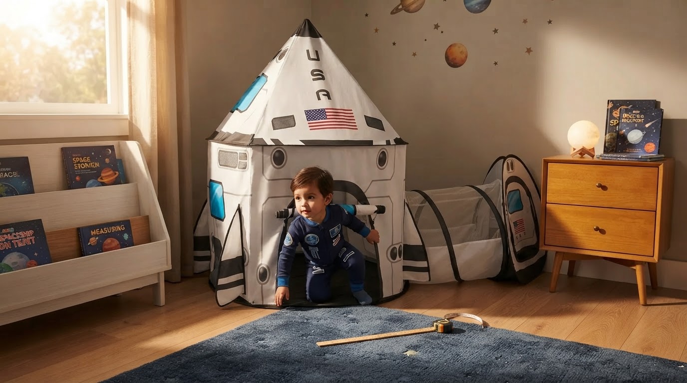 How to Build a Space Exploration Nook in a Small Toddler Bedroom