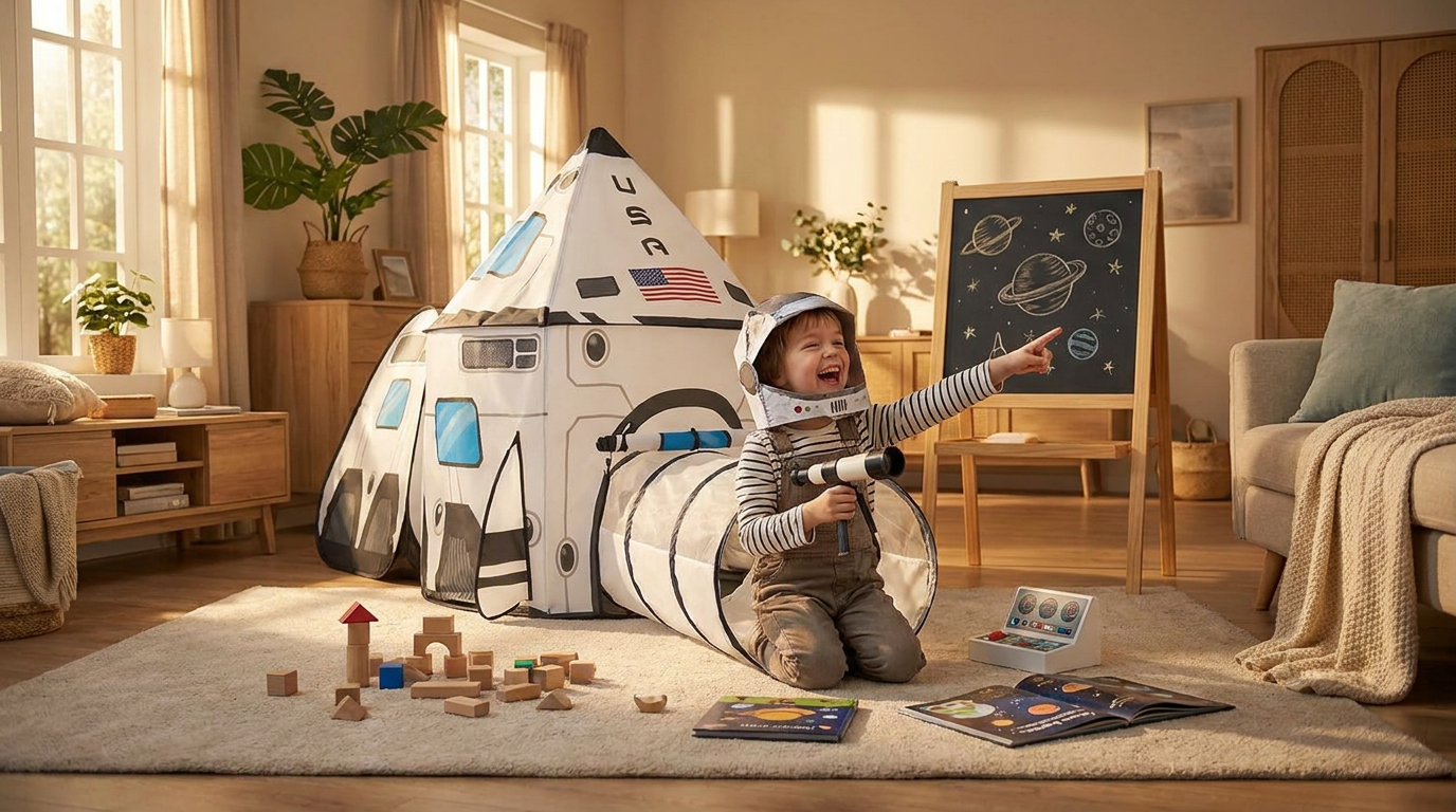 How to Use Rocket Ship Tent for Preschool STEM Learning