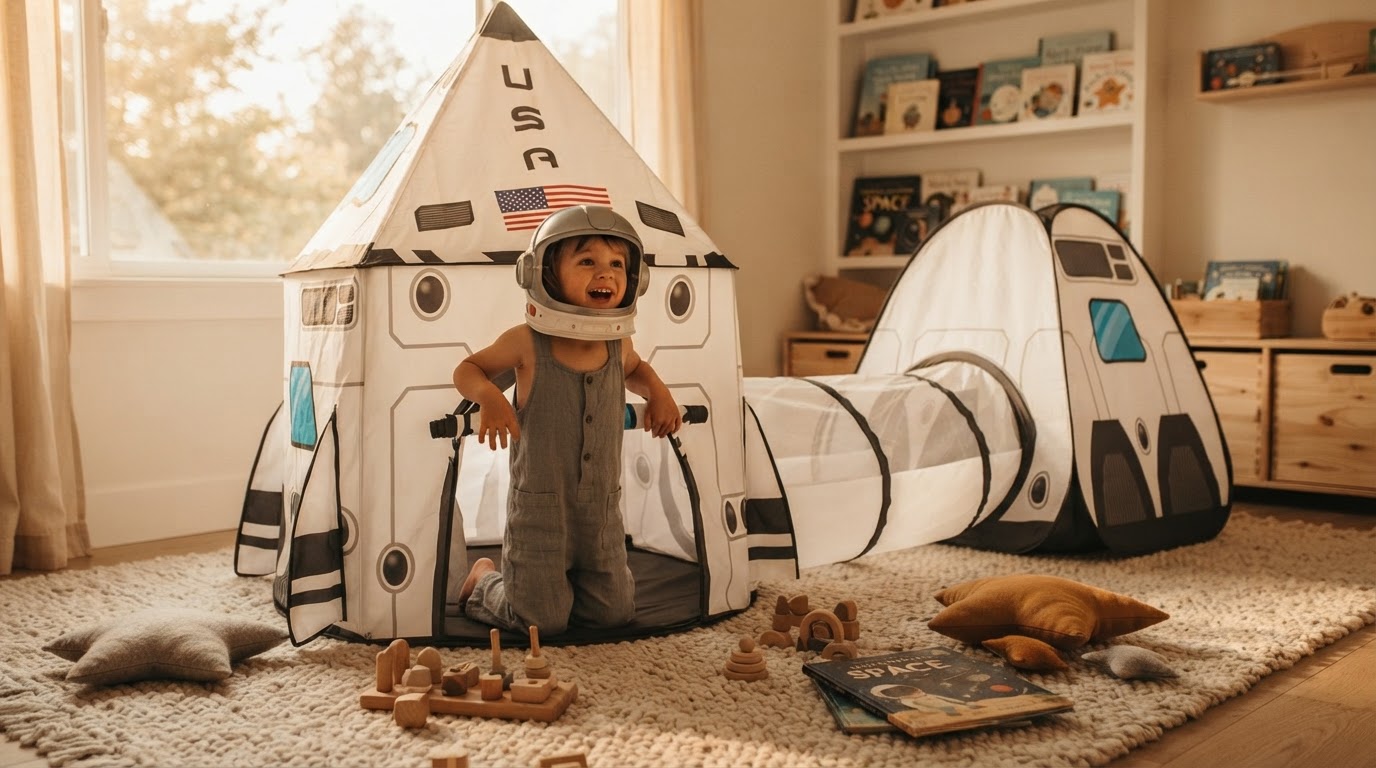 Optimizing Play with the Rocket Ship Tent Astronaut Role Play