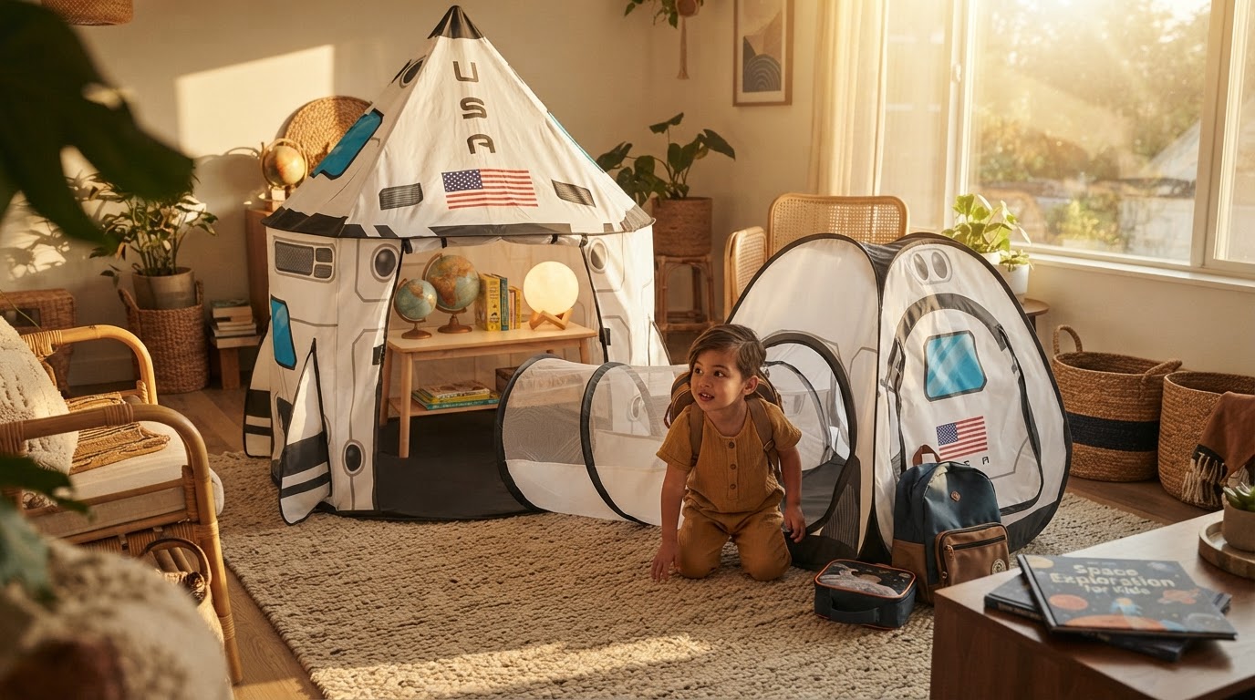 Rocket Ship Tent Supports Back-to-School Readiness