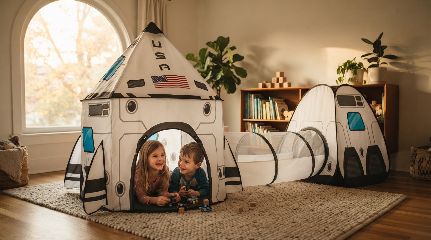 What are the dimensions of a Rocket Ship Tent?