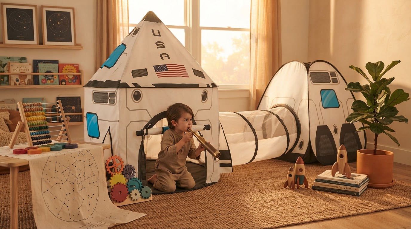Rocket Ship Tent Integration With STEM Learning