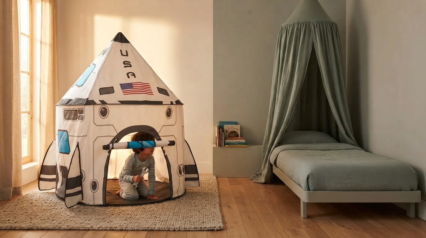 Is a Rocket Ship Tent better than a canopy for bedrooms?