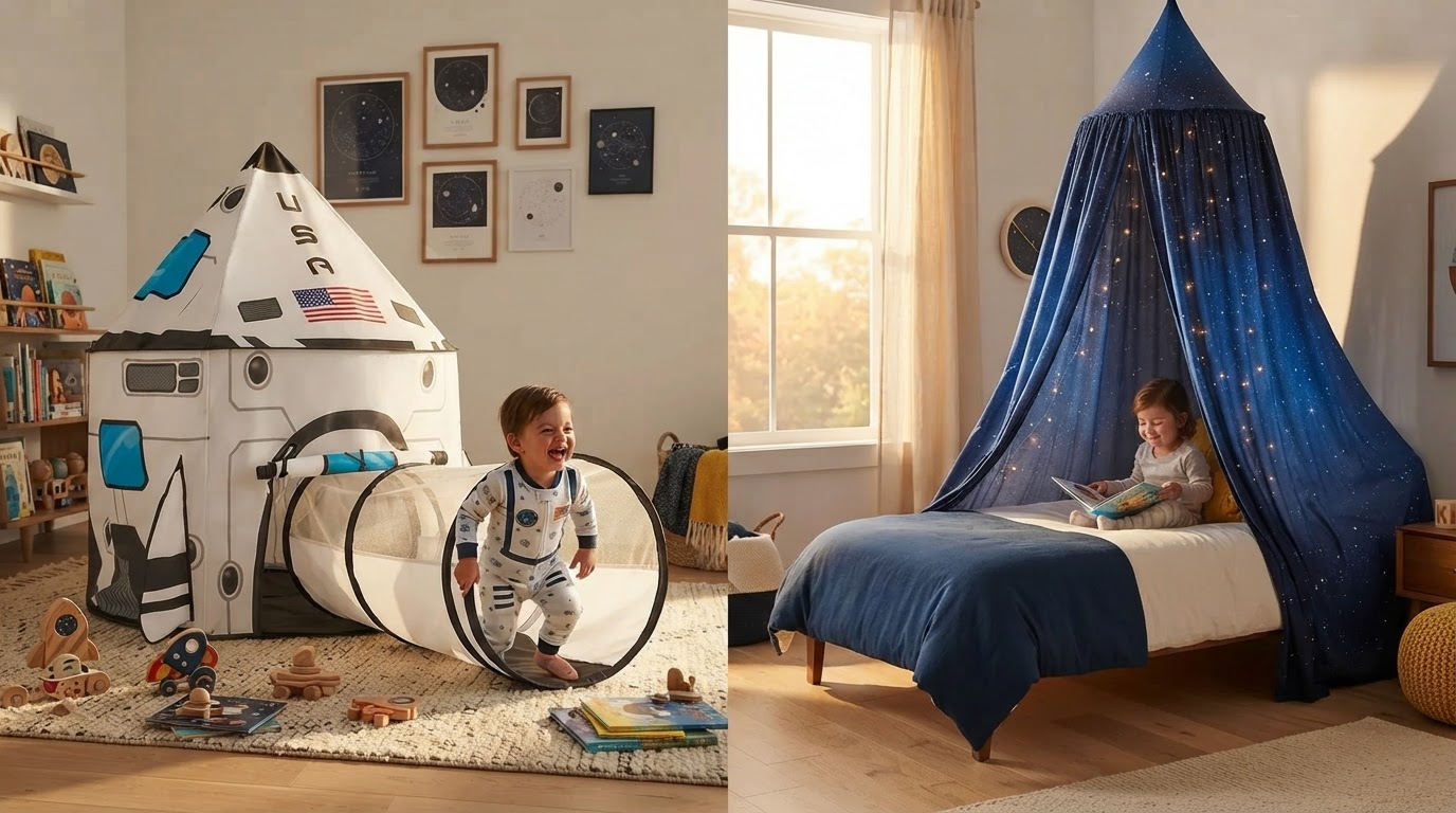 Space Play Tents vs. Bed Canopies: Which Is Right for Your Toddler?