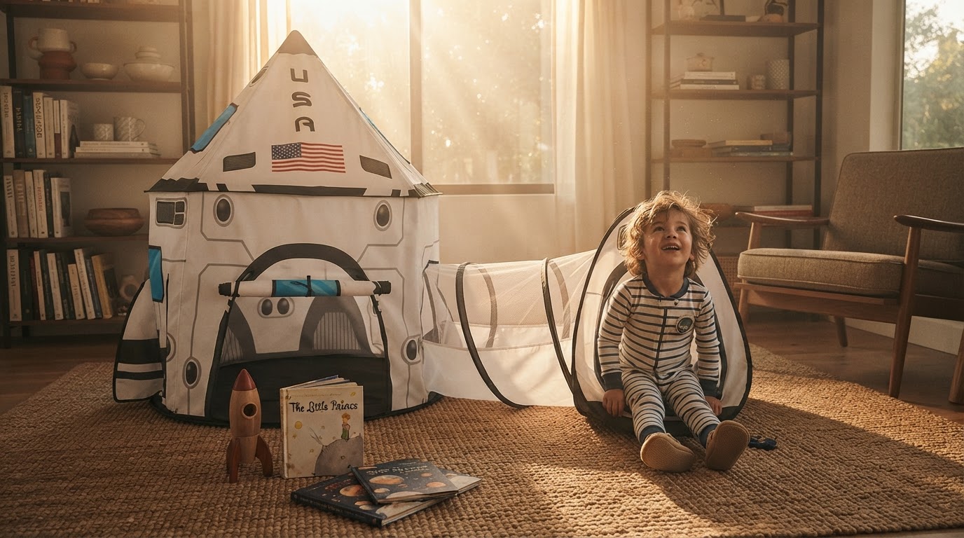 Why choose a space shuttle pop up tent for kids?
