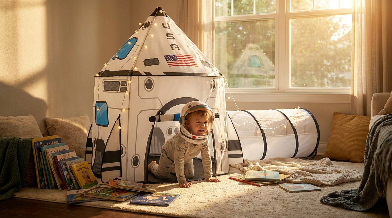 Designing a Rocket Ship Tent Spaceship Reading Nook