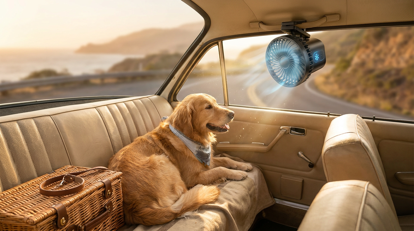 Managing Canine Heat Stress with Car Clip-On Fan