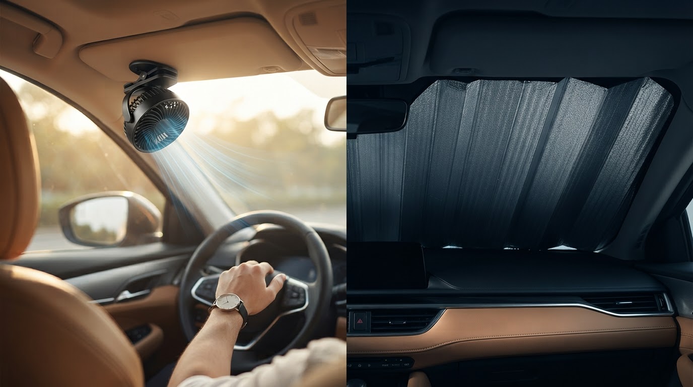 Car Clip-On Fans vs Windshield Sunshades: Which Do You Need?