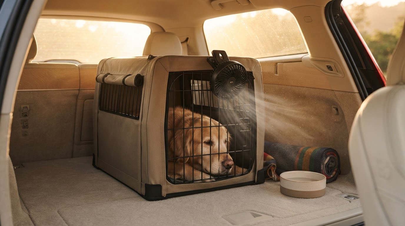 Is a Car Clip-On Fan effective for dogs in crates?