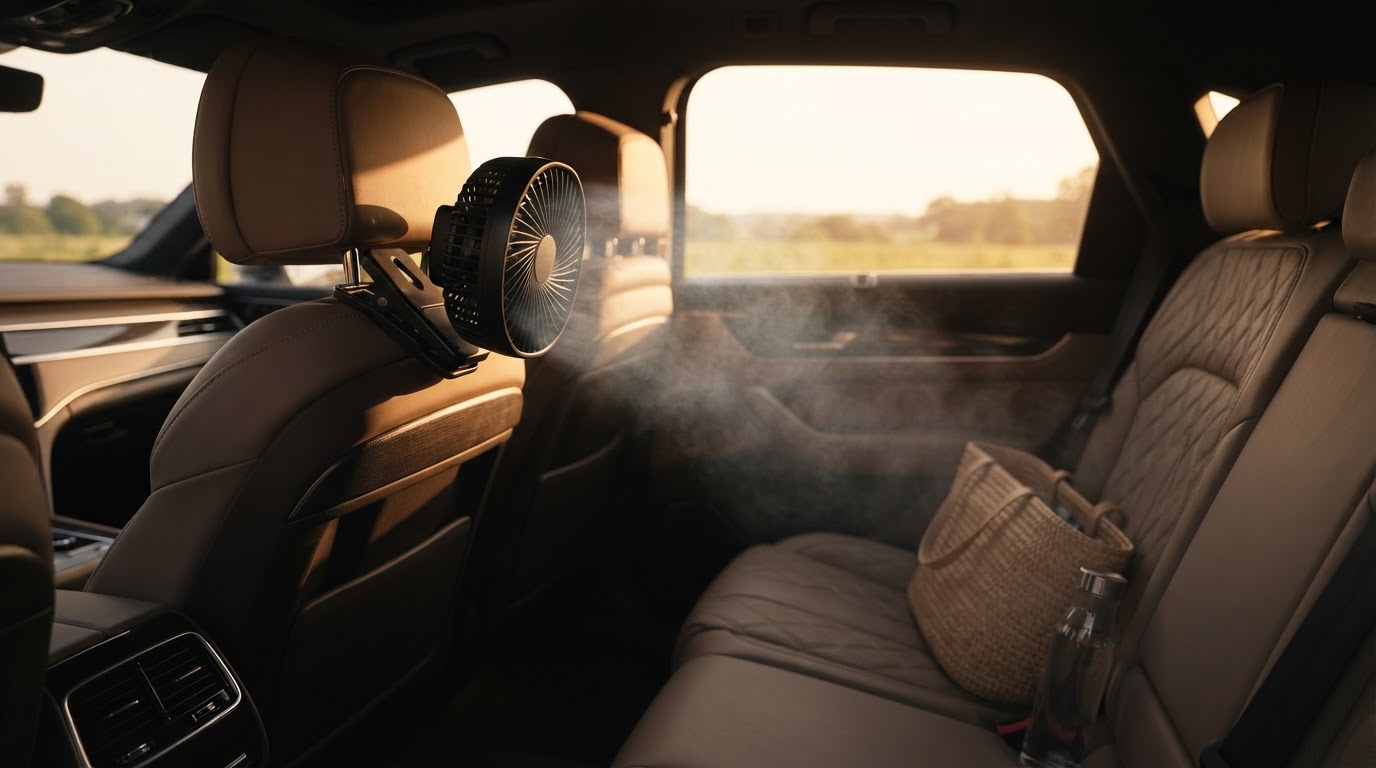 A Clip-On Fan Beat the Vent Trick in My Hot Back-Seat Test