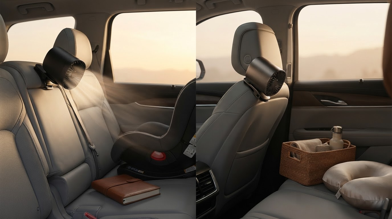 Choosing a Portable Fan for Car Back Seat Mobility