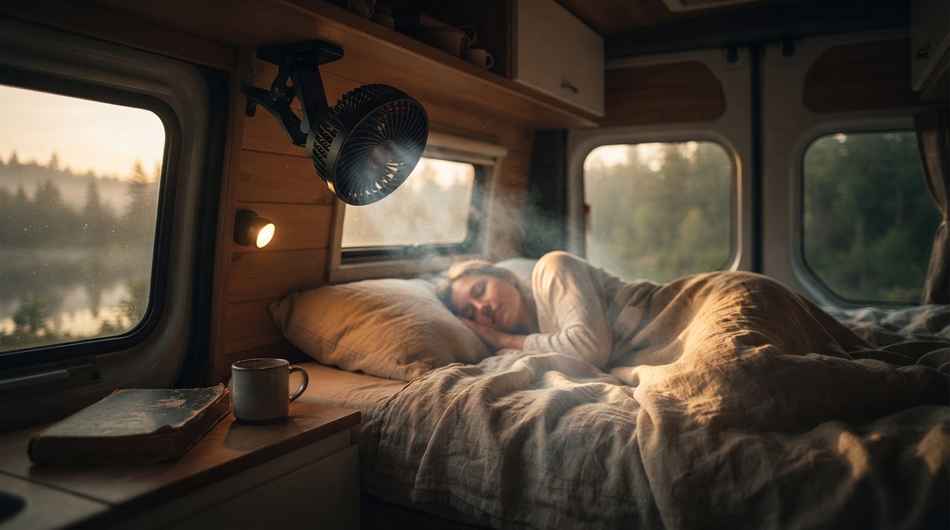 Will a Car Clip-On Fan run all night in an RV?