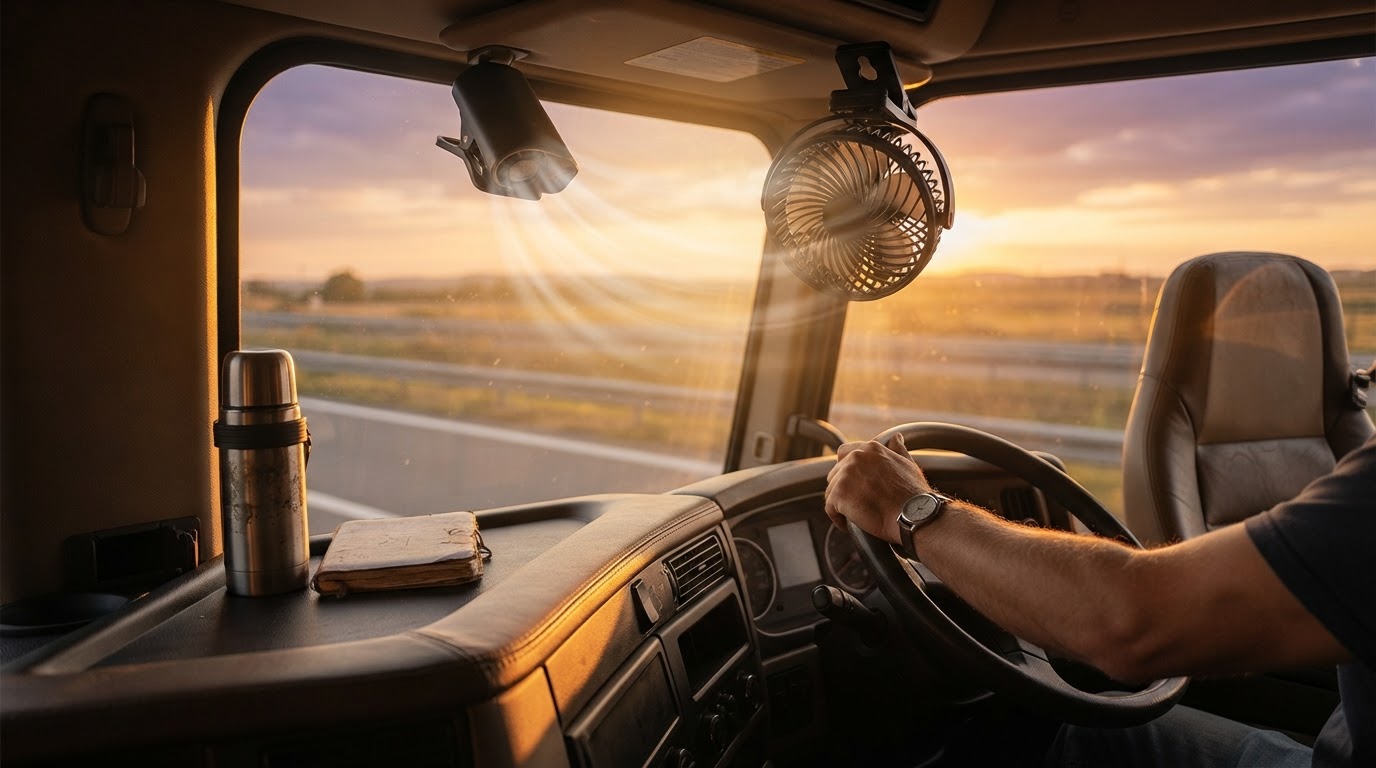 How effective is a Car Clip-On Fan in a truck cabin?