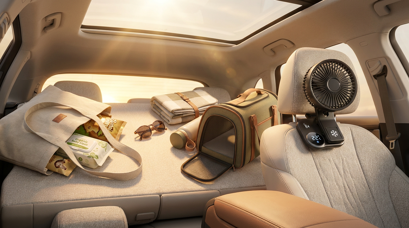 Optimizing Rear Cabin Airflow with Car Clip-On Fan