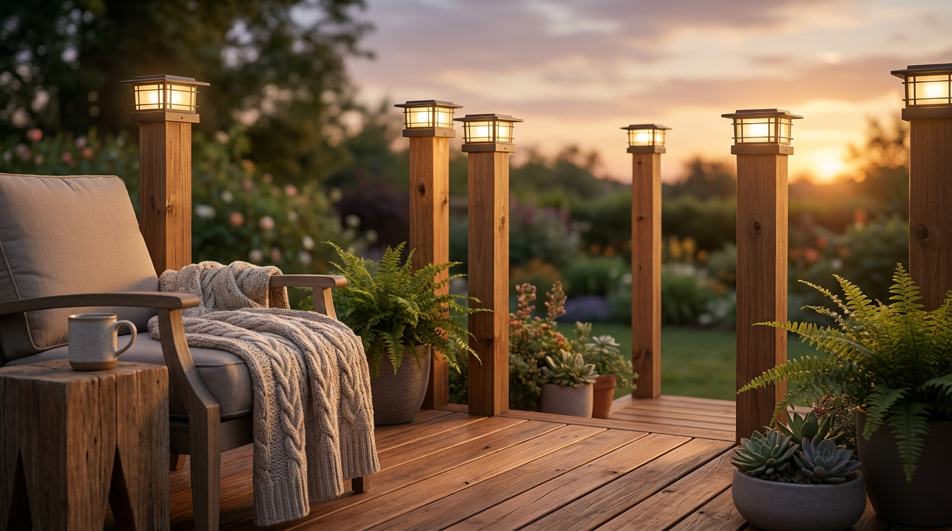 What are the best 6x6 Solar Post Cap Lights for wooden decks?