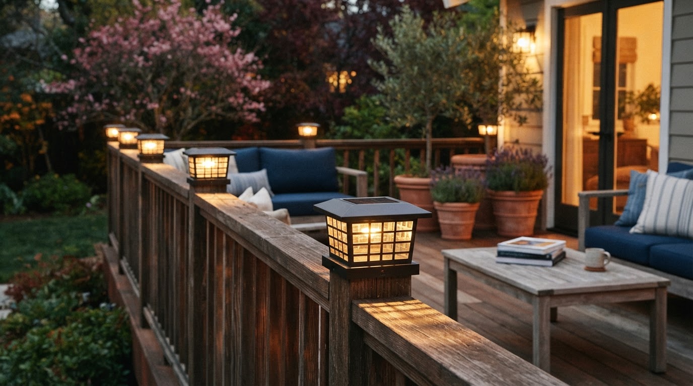 Amazon Discounts Plastic Solar Post Cap Lights to $18