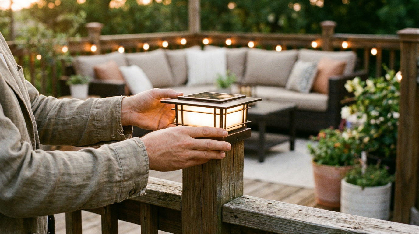 Solar Post Cap Lights for Durable Perimeter Security