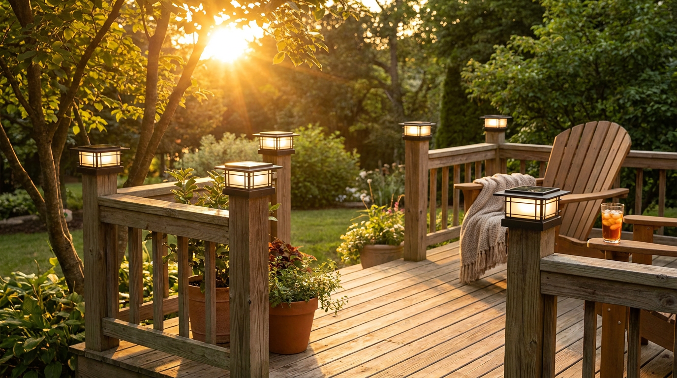 Why Choose Black Solar Post Cap Lights for Decks?