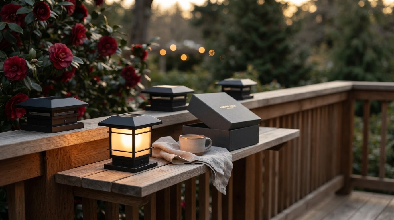 Black Solar Post Cap Lights Selection Framework