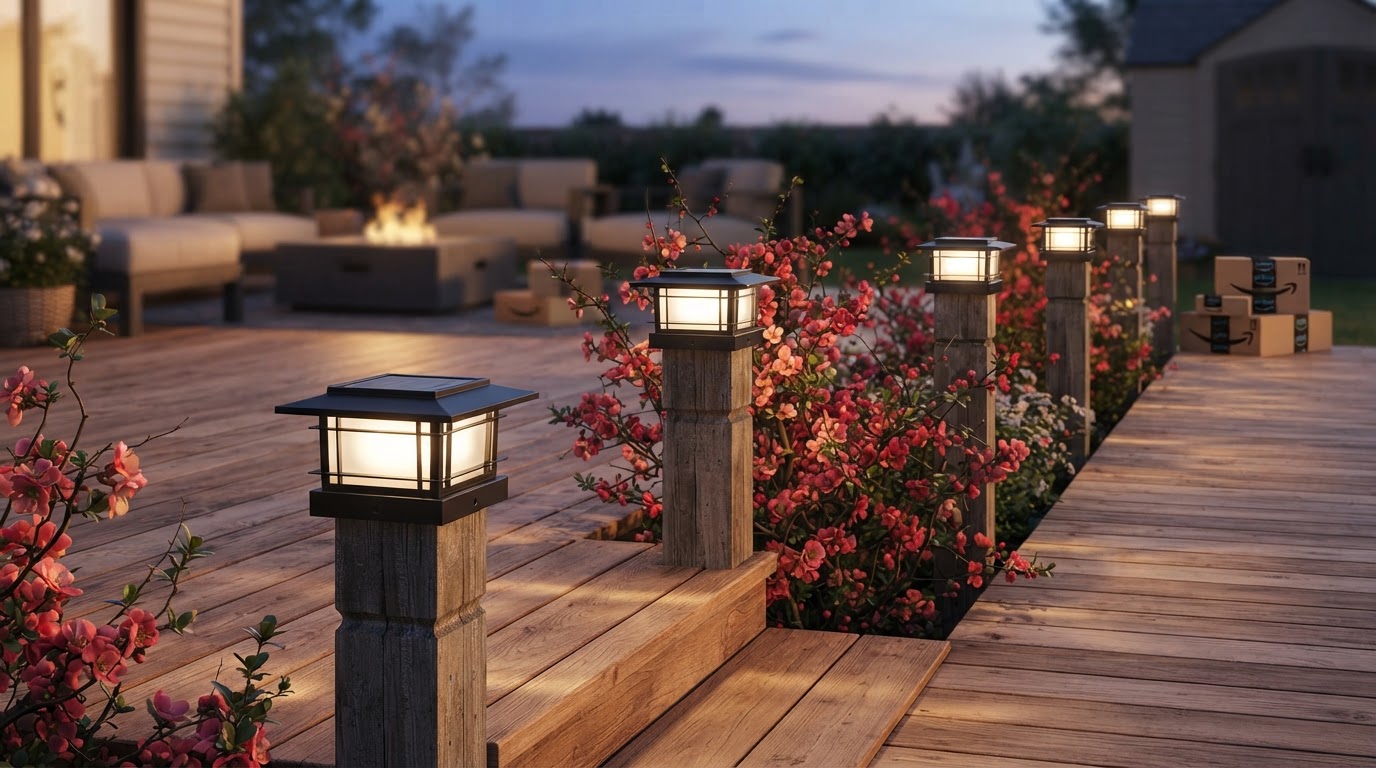 Brightever Solar Post Cap Lights Deal Hits Prime