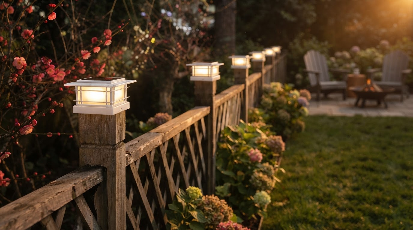 Brightever Solar Post Cap Lights Deal Hits Slickdeals