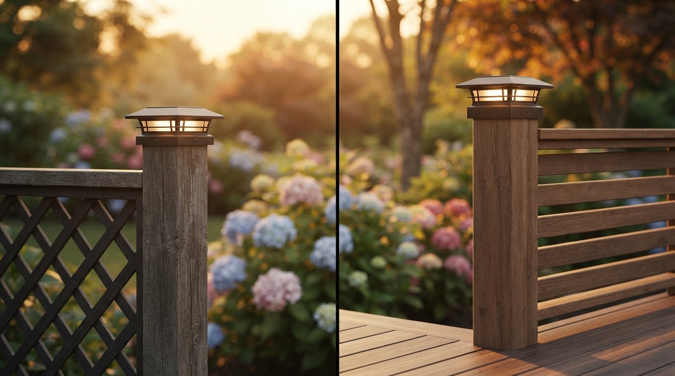 Choosing 6x6 Solar Post Cap Lights for Wide Profiles