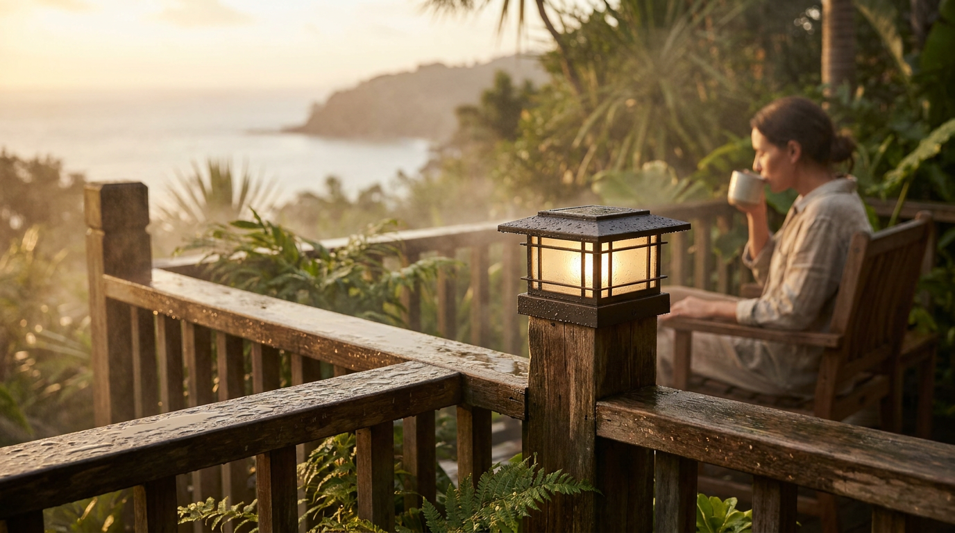How long do Solar Post Cap Lights last in high humidity?