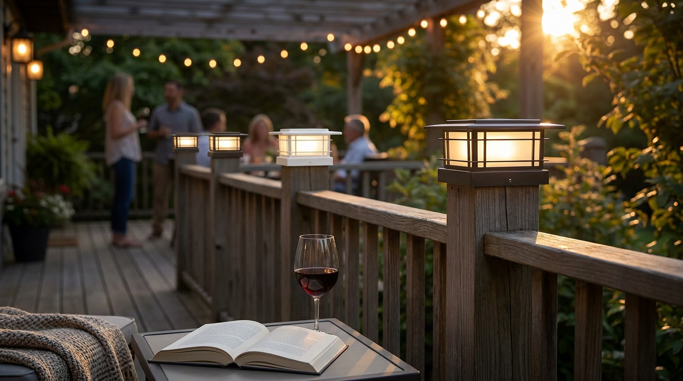 Bright Ideas for Backyard Solar Post Cap Lights