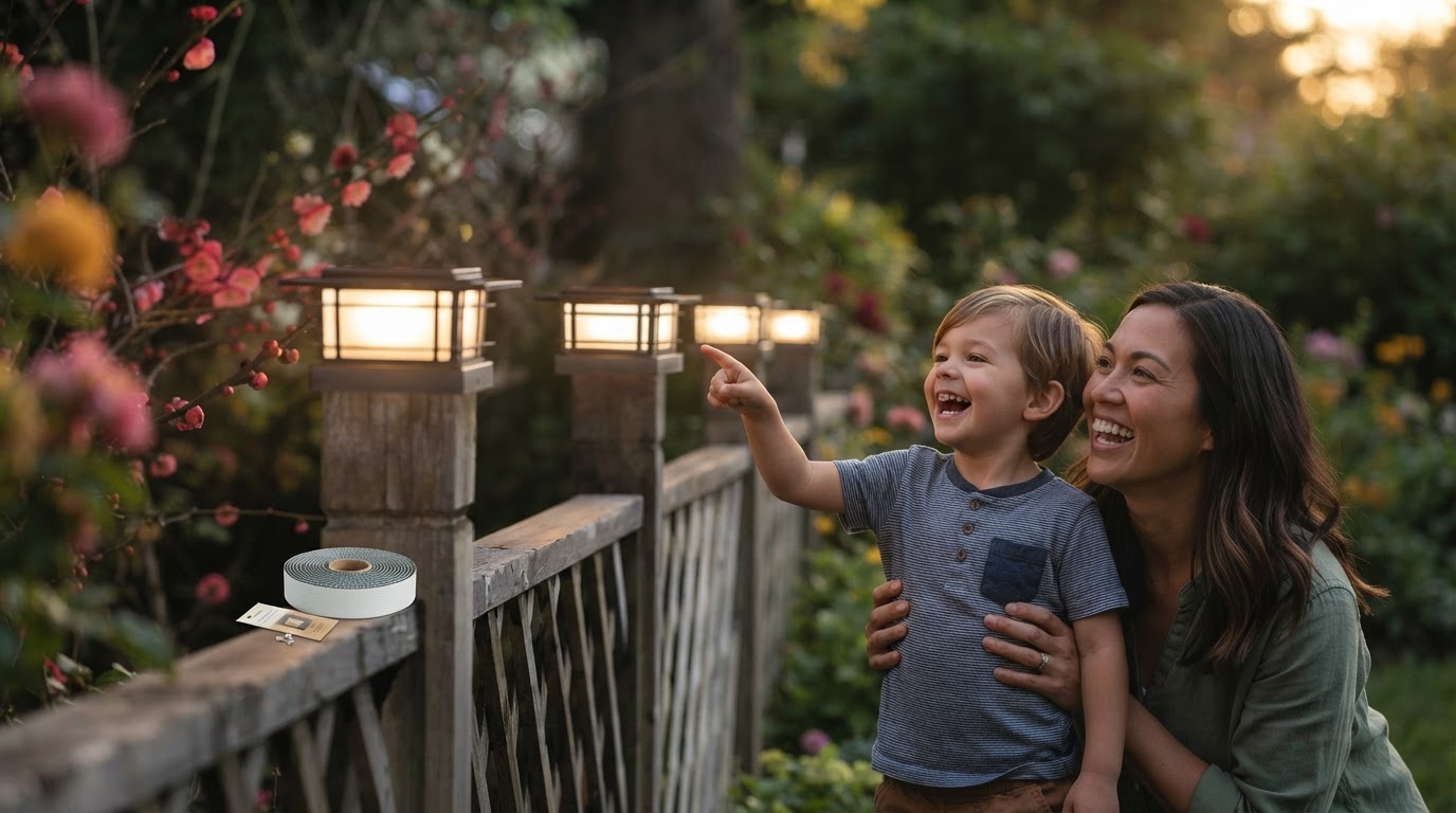 How to install Solar Post Cap Lights on wooden fences?