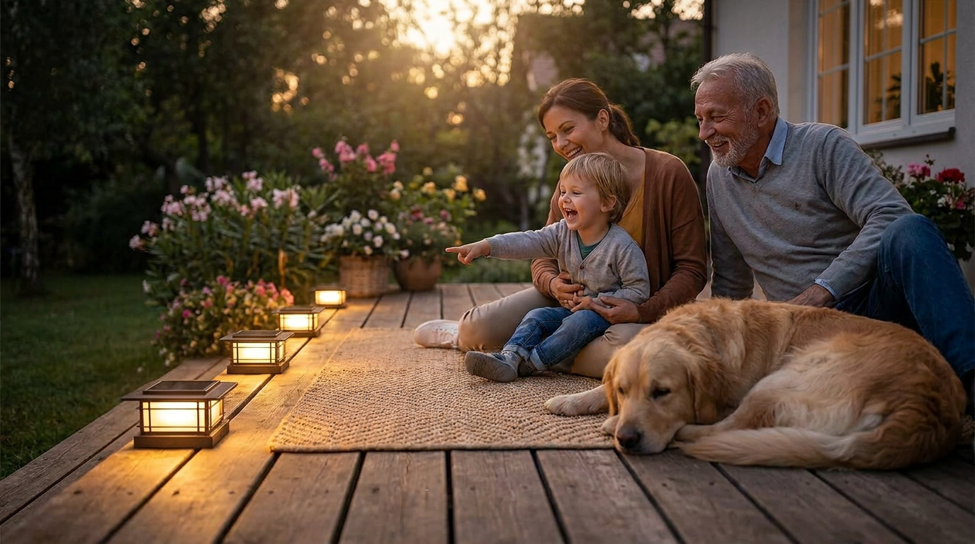 How do low profile Solar Post Cap Lights impact deck safety?