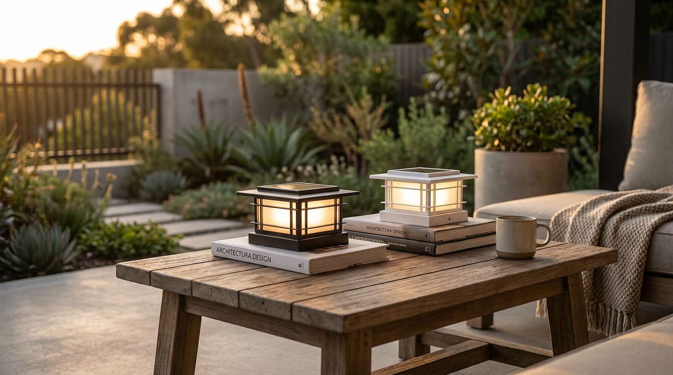 What defines modern Solar Post Cap Lights for high-end decks?