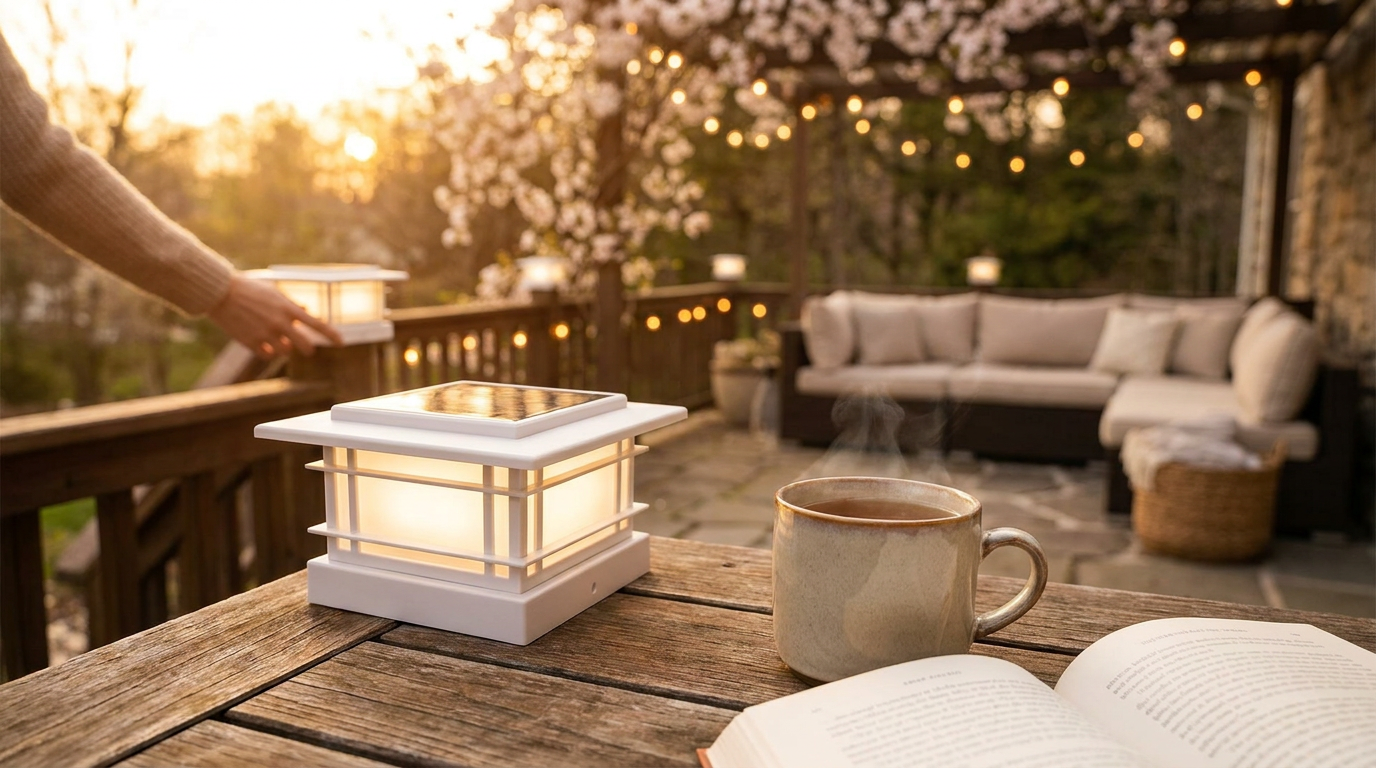 What defines modern Solar Post Cap Lights for homes?