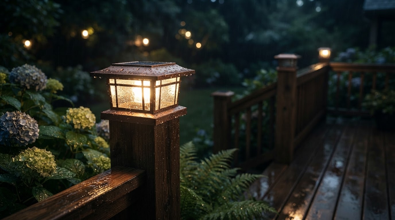 I Tested Solar Post Cap Lights After Rain, Not During Dusk