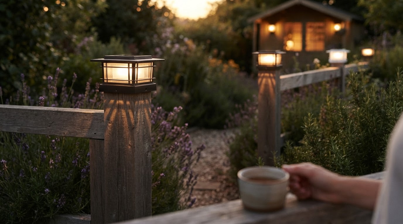 Solar Post Cap Fence Lamp 2-Pack Drops to $11 at Dealnews