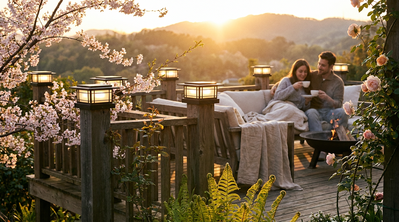 Spring into Style: Solar Post Cap Lights Garden Trends