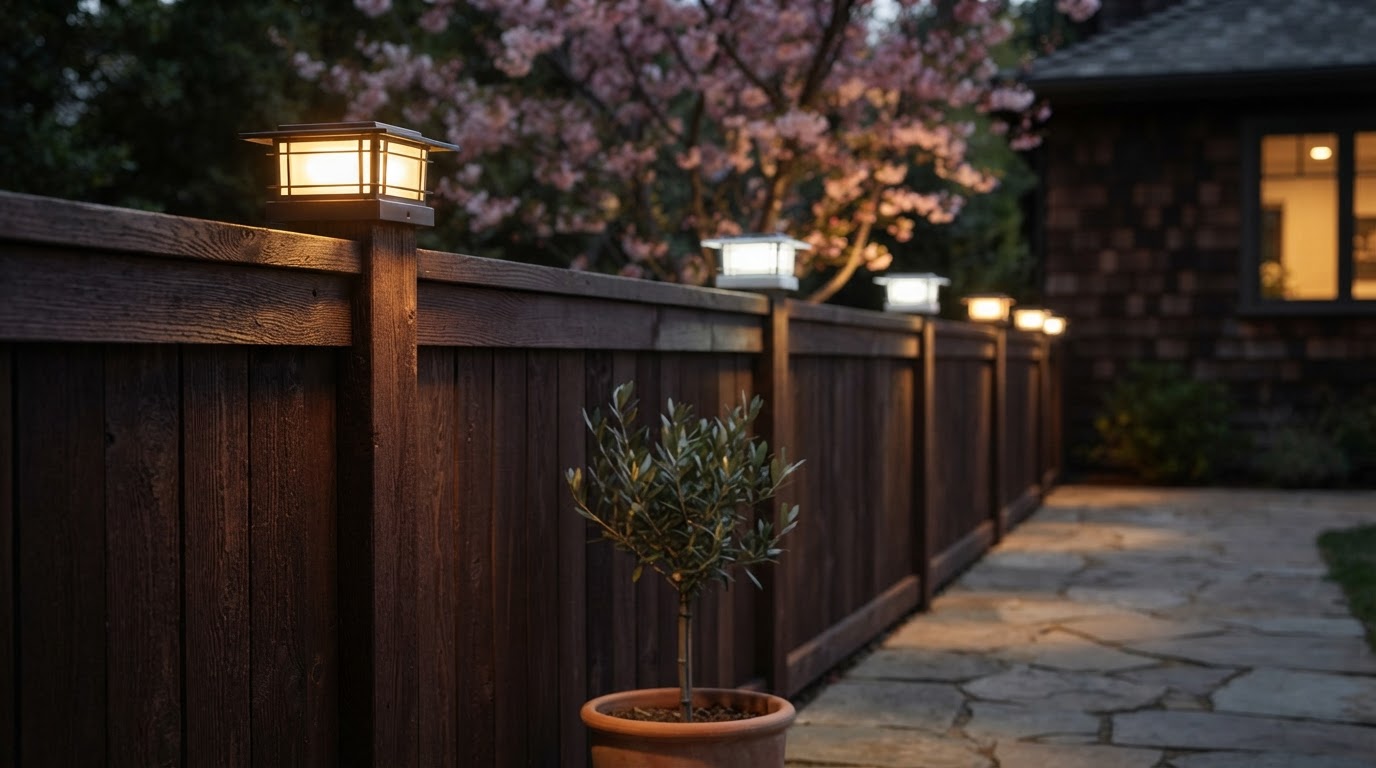 Warm vs. Bright Solar Post Cap Lights: My Fence-Line Test