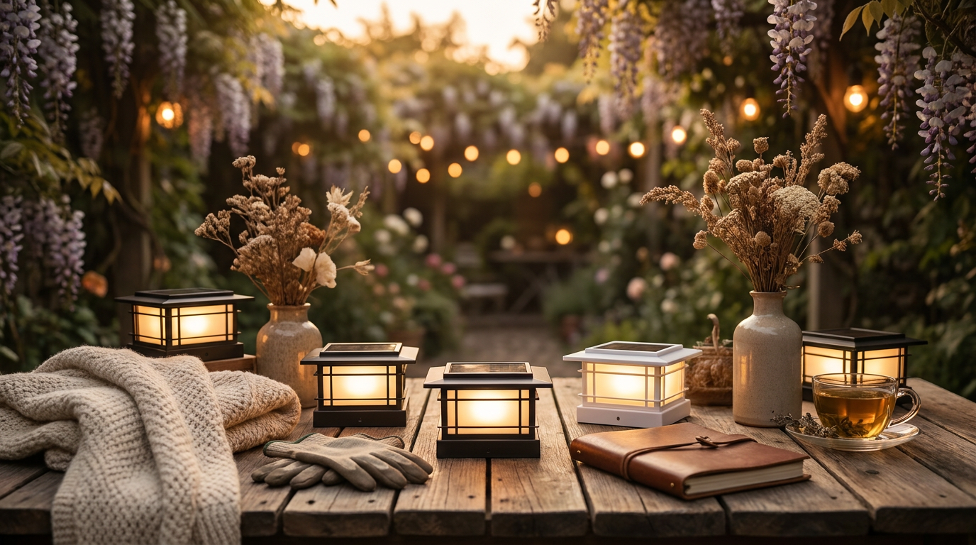 Warm White Solar Post Cap Lights for Soft Perimeter Glow