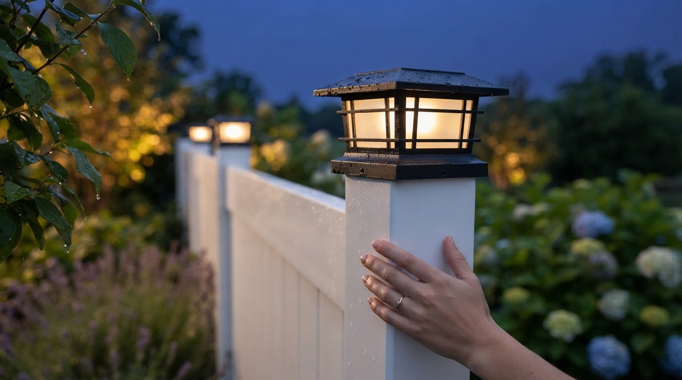 Are Solar Post Cap Lights waterproof on vinyl fences?